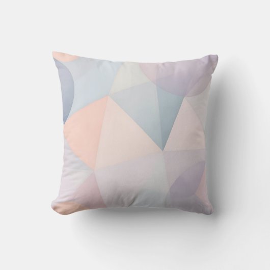 ソフトパステル幾何形状パターン クッション (正面)