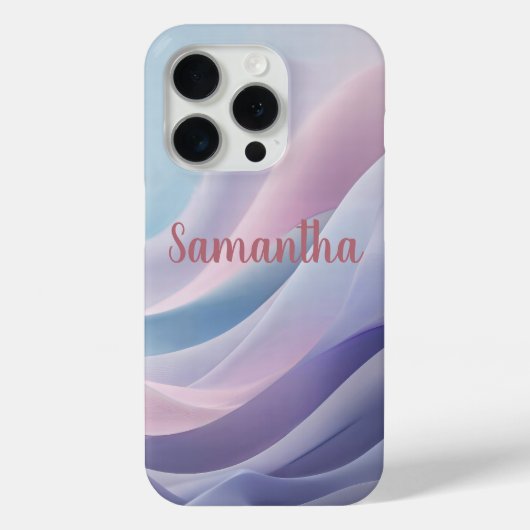 ソフトパステル抽象芸術ウェーブズドリーミー流体デザイン Case-Mate iPhoneケース (裏面)