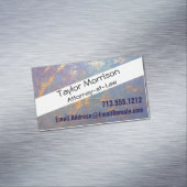 ソフトパステル抽象芸術 |金ゴールドとミュート(ばちゃばちゃ)跳ねる マグネット名刺 (インサイチュ)