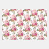ソフトパステル春ブーケオブフラワー ラッピングペーパーシート (正面2)