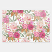 ソフトパステル春ブーケオブフラワー ラッピングペーパーシート (正面)