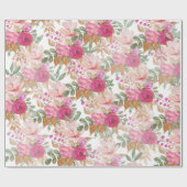ソフトパステル春ブーケオブフラワー ラッピングペーパー (フラット)