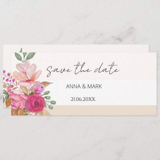 ソフトパステル春ブーケフローラウォーターカラー (正面/裏面)