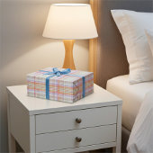 ソフトパステル格子模様ギフトラッピング紙 ラッピングペーパー