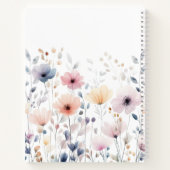 ソフトパステル水彩のワイルドフラワーの植物画 ノートブック (裏面)