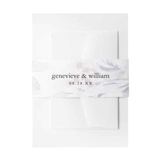 ソフトパステル水彩ボタニカルウェディング 招待状ベリーバンド (正面例)