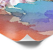 ソフトパステル水彩 赤ちゃんの睡眠 フォト ポスター (コーナー)