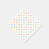 ソフトパステル水玉模様 スタンダードカクテルナプキン (角)