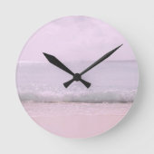 ソフトパステル海波5 ラウンド壁時計 (正面)