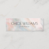 ソフトパステル絵画の抽象芸術ブラシストロークピンク スキニー名刺 (正面)