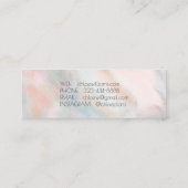 ソフトパステル絵画の抽象芸術ブラシストロークピンク スキニー名刺 (裏面)