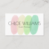 ソフトパステル絵画ズ抽象芸術ブラシ水彩 名刺 (正面)