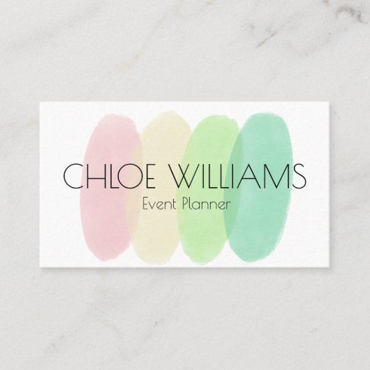 ソフトパステル絵画ズ抽象芸術ブラシ水彩 名刺 (正面)