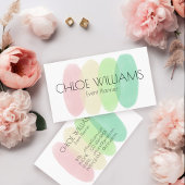 ソフトパステル絵画ズ抽象芸術ブラシ水彩 名刺