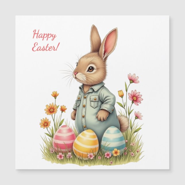 ソフトパステル色のイースターカード (正面)