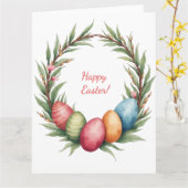 ソフトパステル色のイースターカード カード (黄色い花)