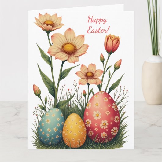 ソフトパステル色のイースターカード カード (正面)