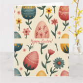 ソフトパステル色のイースターカード カード (黄色い花)