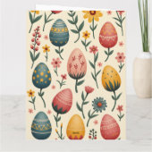 ソフトパステル色のイースターカード カード (裏面)