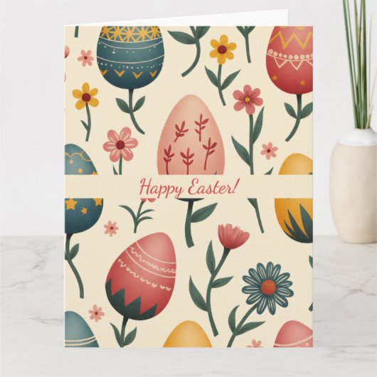 ソフトパステル色のイースターカード カード (正面)
