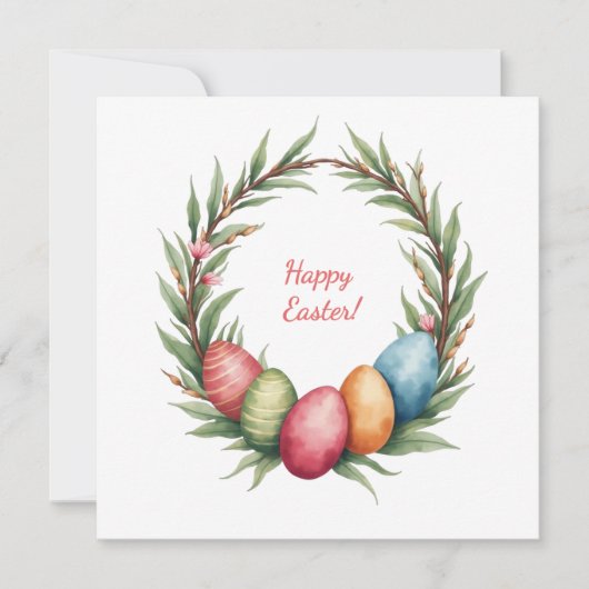 ソフトパステル色のイースターカード シーズンカード (正面)