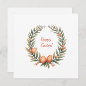 ソフトパステル色のイースターカード シーズンカード (正面/裏面)