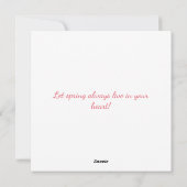 ソフトパステル色のイースターカード シーズンカード (裏面)