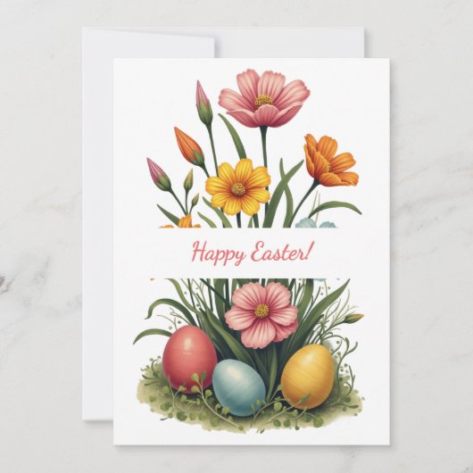 ソフトパステル色のイースターカード シーズンカード (正面)