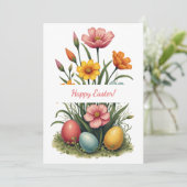 ソフトパステル色のイースターカード シーズンカード (スタンド正面)