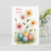 ソフトパステル色のイースターカード シーズンカード (スタンド正面)