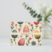 ソフトパステル色のイースターカード シーズンポストカード (スタンド正面)