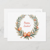 ソフトパステル色のイースターカード シーズンポストカード (正面/裏面)