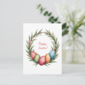 ソフトパステル色のイースターカード ポストカード (スタンド正面)