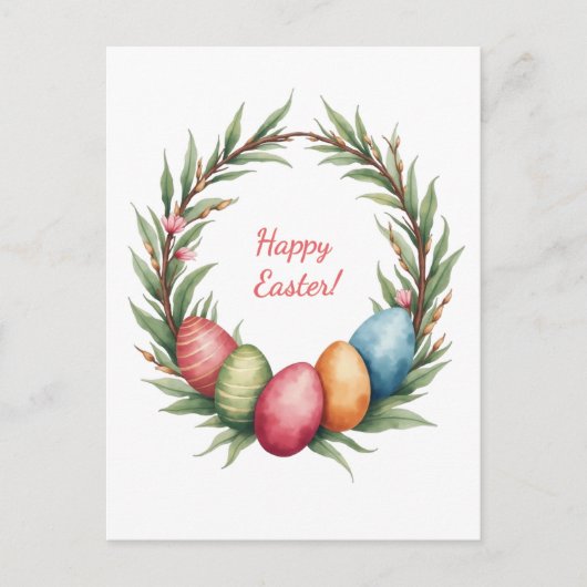 ソフトパステル色のイースターカード ポストカード (正面)