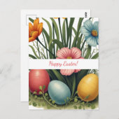 ソフトパステル色のイースターカード ポストカード (正面/裏面)