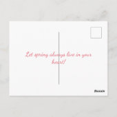 ソフトパステル色のイースターカード ポストカード (裏面)