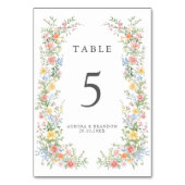 ソフトパステル華美春ガーデンフローラ結婚ズ テーブルナンバー (裏面)