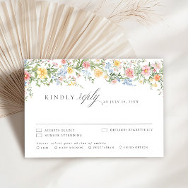 ソフトパステル華美春ガーデンフローラ結婚ズ 出欠カード