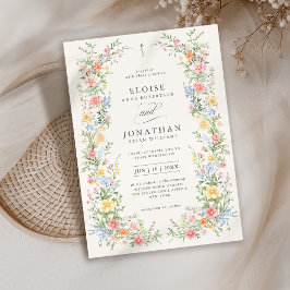 ソフトパステル華美春ガーデンフローラ結婚ズ 招待状