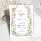 ソフトパステル華美春ガーデンフローラ結婚ズ 招待状