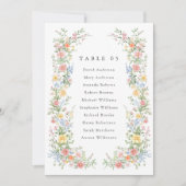 ソフトパステル華美春シック座席表カード 招待状 (正面)