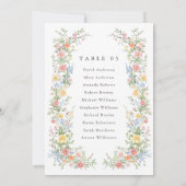 ソフトパステル華美春シック座席表カード 招待状 (裏面)