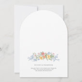 ソフトパステル華美春フローラアーチシック結婚ズ 招待状 (裏面)