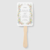 ソフトパステル華美春庭園の結婚式プログラム ハンドファン (正面)