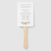 ソフトパステル華美春庭園の結婚式プログラム ハンドファン (裏面)