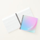 ソフトパステル虹のグラデーションシェイプ ノートブック (内部)