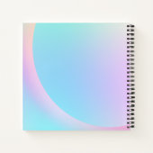 ソフトパステル虹のグラデーションシェイプ ノートブック (裏面)