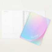 ソフトパステル虹のグラデーションシェイプ プランナー手帳 (ディスプレー)