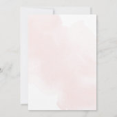 ソフトパステル赤面フローラピンクグリッターベビーシャワー 招待状 (裏面)