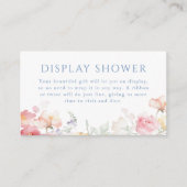 ソフトパステル開花ブライダルシャワー エンクロージャーカード (正面)